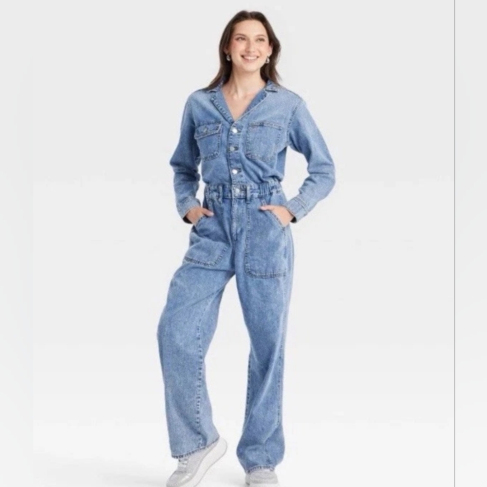Universal Thread Women's Blue Denim Jumpsuit